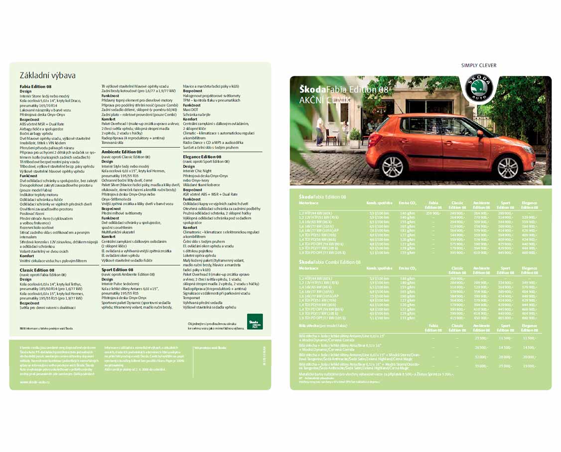 Náhled letáku Škoda Fabia Edition 08