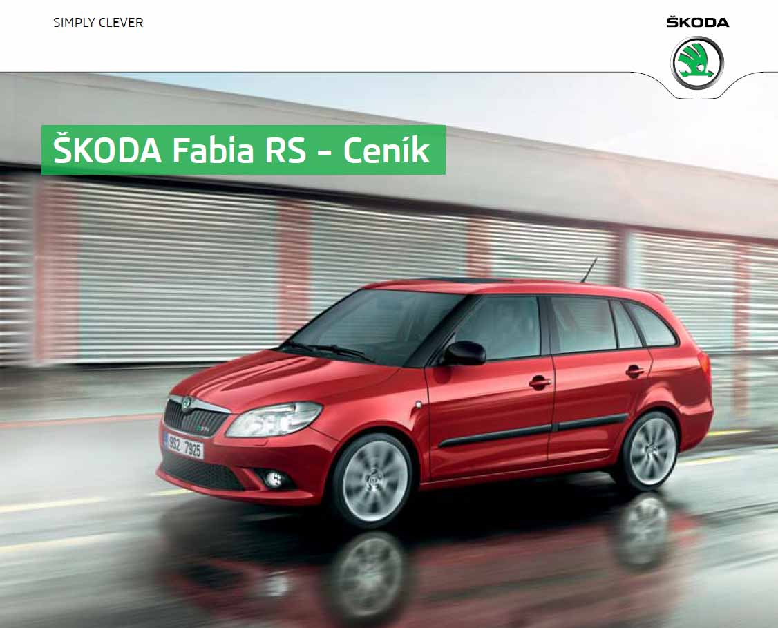 Škoda Fabia RS ceník 05/2011