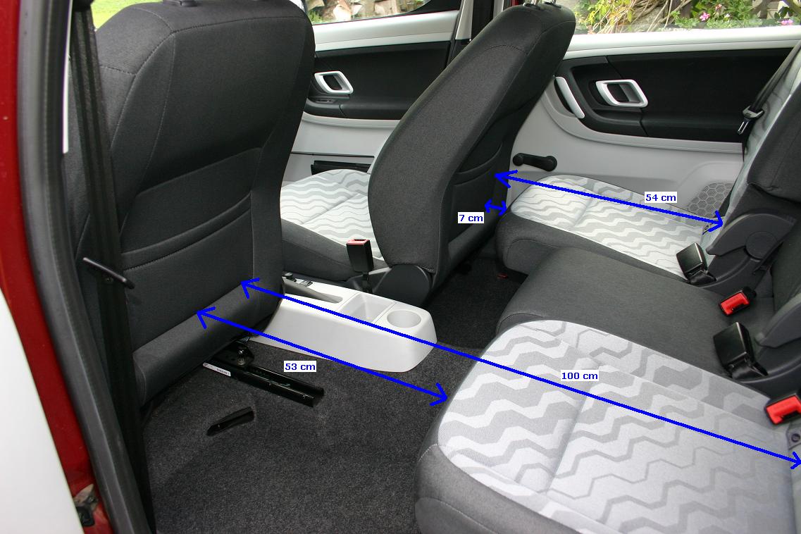 Škoda Roomster - posouvání sedaček