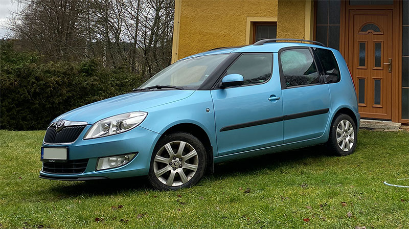 Škoda Roomster 2015 v barvě modrá Miami