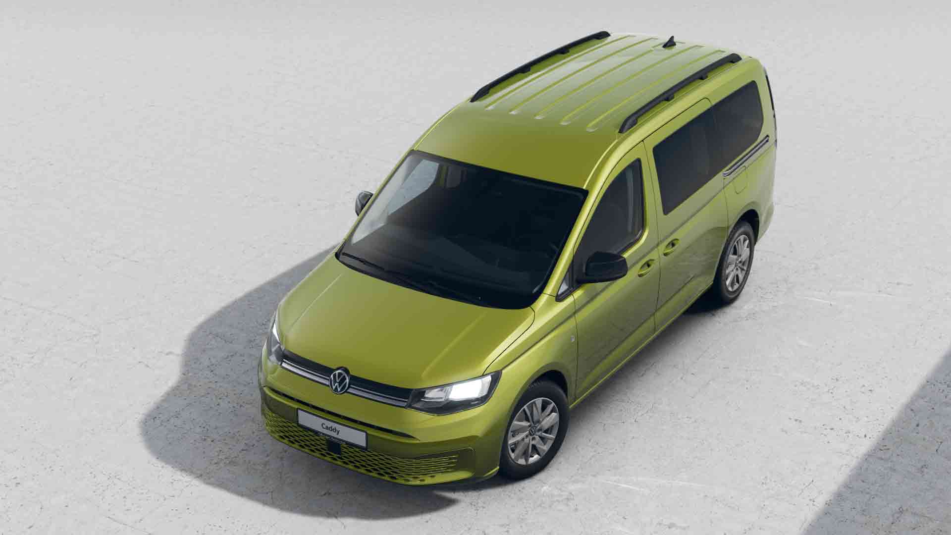 VW Caddy Maxi Life 2022 zelená Golden - horní pohled